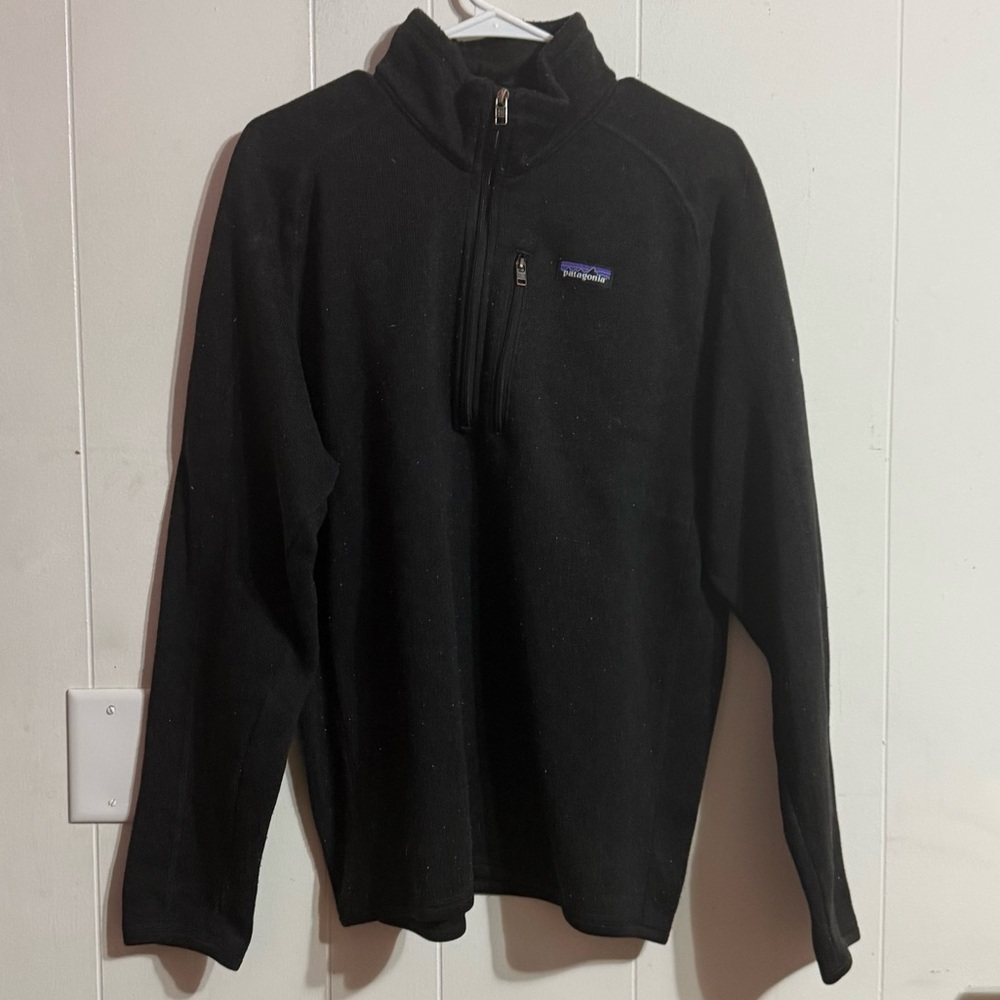 Patagonia Men's Zip-Up Black Sweater